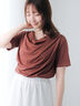 ドレープネックトップス(ブラウン)|Te chichi TERRASSE(テチチ テラス)通販