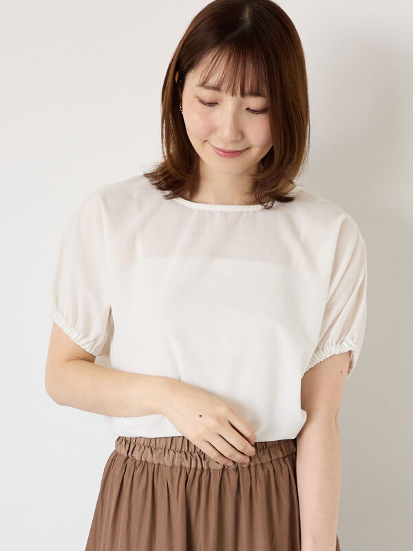 itochi パフスリーブブラウス lemon index ブラウス シャツ 「8色展開/XS-LLサイズ」タック