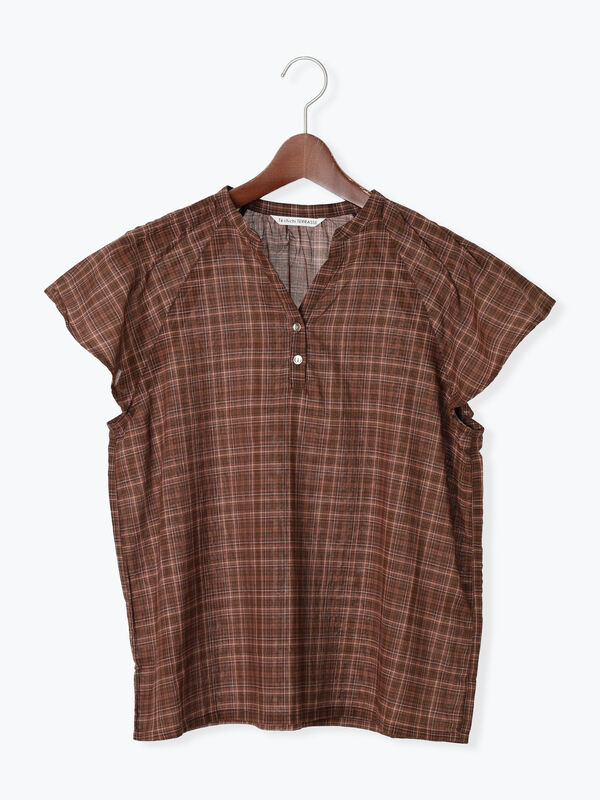 セール】 無地/柄アソートバタフライスリーブブラウス（オフ