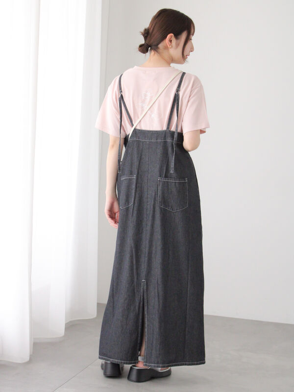 Darich デニムジャンパースカート　フリーサイズ　完売品　美品 Darich デニムジャンパースカート フリーサイズ 完売品 美品