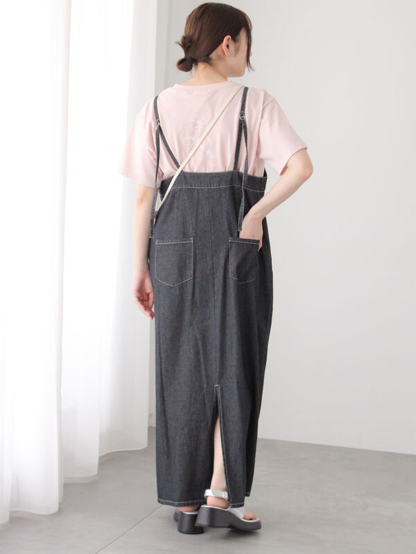 Darich デニムジャンパースカート　フリーサイズ　完売品　美品 楽天市場】デニム 合繊 チュール重ねティアード切替ロング