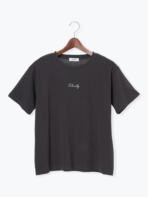 【接触冷感】ドローイングフラワーTシャツ（チャコールグレー）｜Te chichi TERRASSE（テチチ テラス）通販
