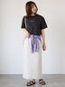 【接触冷感】ドローイングフラワーTシャツ（オフホワイト/チャコールグレー/ブラック/ピンク）｜Te chichi TERRASSE（テチチ テラス）通販