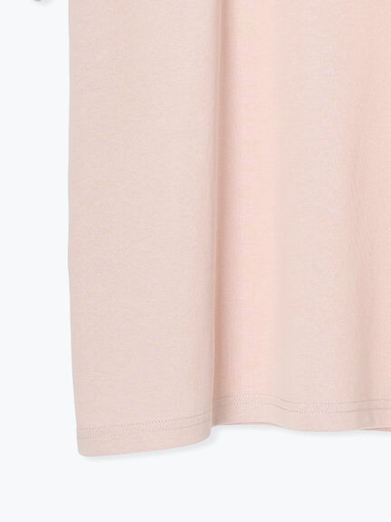 【接触冷感】ドローイングフラワーTシャツ（オフホワイト/チャコールグレー/ブラック/ピンク）｜Te chichi TERRASSE（テチチ テラス）通販