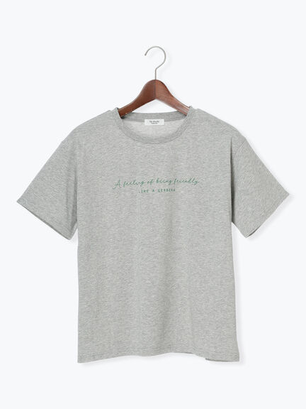【接触冷感】筆記体ロゴプリントTシャツ（オフホワイト/グレー/ブラック）｜Te chichi TERRASSE（テチチ テラス）通販