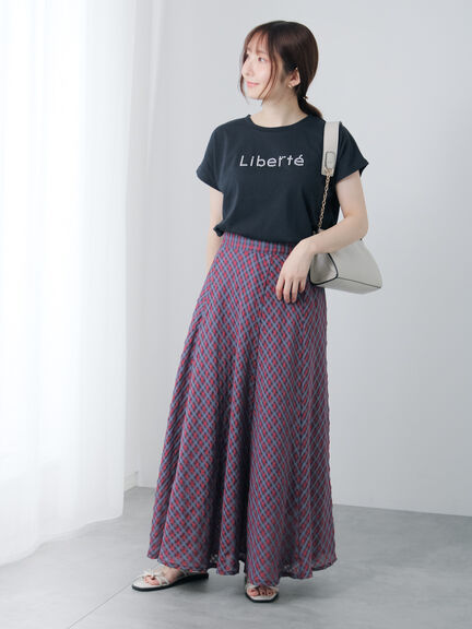 【接触冷感】パールロゴフレンチ袖Tシャツ（オフホワイト/ブラック/ネイビー）｜Te chichi TERRASSE（テチチ テラス）通販