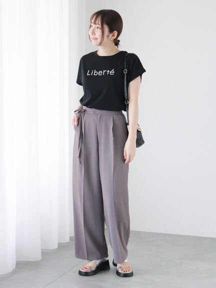 【接触冷感】パールロゴフレンチ袖Tシャツ（オフホワイト/ブラック/ネイビー）｜Te chichi TERRASSE（テチチ テラス）通販