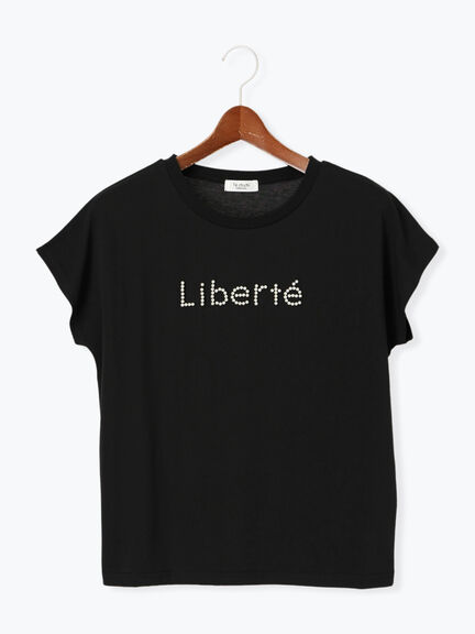 【接触冷感】パールロゴフレンチ袖Tシャツ（オフホワイト/ブラック/ネイビー）｜Te chichi TERRASSE（テチチ テラス）通販