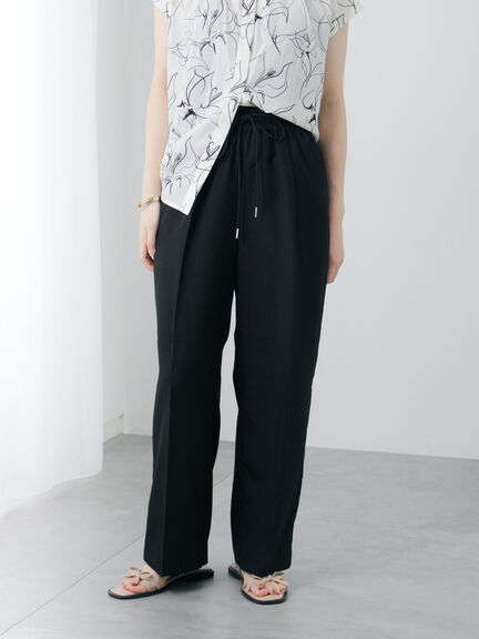 【セットアップ可】麻調イージーパンツ（チャコールグレー/ブラック/ベージュ）｜Te chichi TERRASSE（テチチ テラス）通販