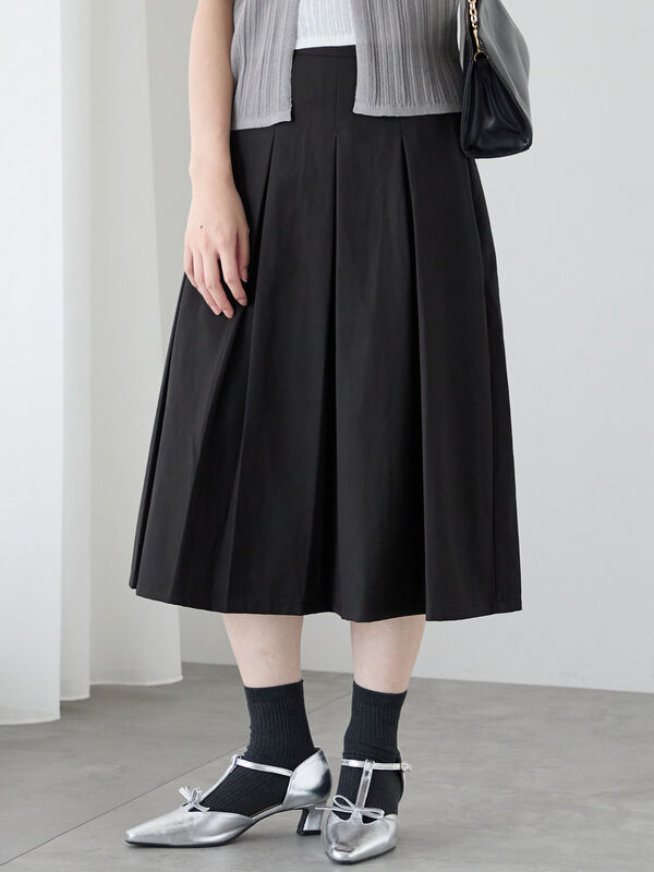 ☆日本未入荷*Massimo Dutti*新作*ボックスプリーツスカート☆ セール】 ボックスプリーツミディスカート(オフホワイト/グレー