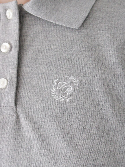 刺繍入りパフスリーブポロシャツ（オフホワイト/グレー/サックスブルー）｜Te chichi TERRASSE（テチチ テラス）通販