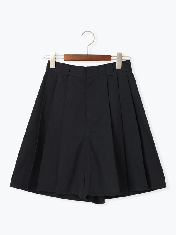 セール】 チノキュロットプリーツショートパンツ（ベージュ