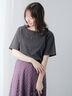 ピグメント加工ボートネックTシャツ（オフホワイト/チャコールグレー/ピンク）｜Te chichi TERRASSE（テチチ テラス）通販