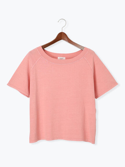 ピグメント加工ボートネックTシャツ（オフホワイト/チャコールグレー/ピンク）｜Te chichi TERRASSE（テチチ テラス）通販