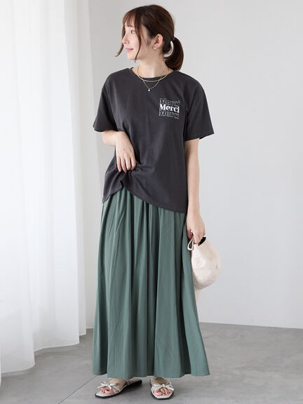 【接触冷感】ワンポイントロゴTシャツ（オフホワイト/グレー/チャコールグレー）｜Te chichi TERRASSE（テチチ テラス）通販