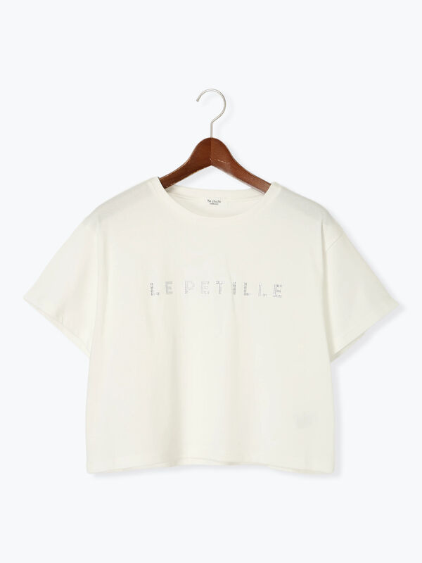 【接触冷感】ラインストーンクロップドTシャツ（オフホワイト）｜Te chichi TERRASSE（テチチ テラス）通販