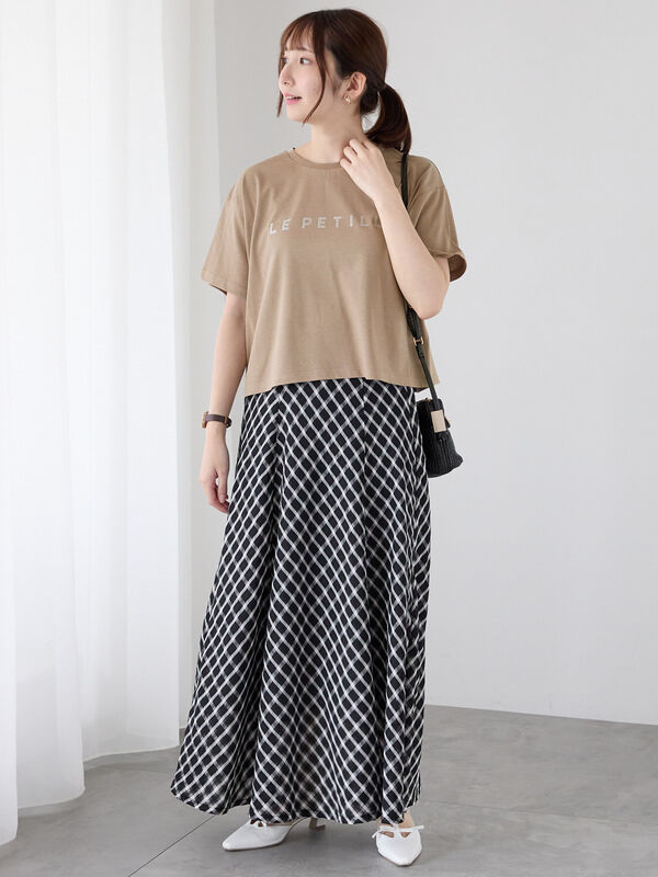 ぬんちゃ セール】 【接触冷感】ラインストーンクロップドTシャツ（オフホワイト