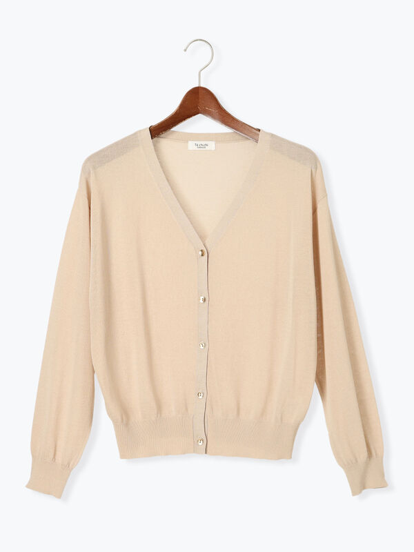 セール】 【抗菌防臭】金釦Vネックカーディガン（チャコールグレー