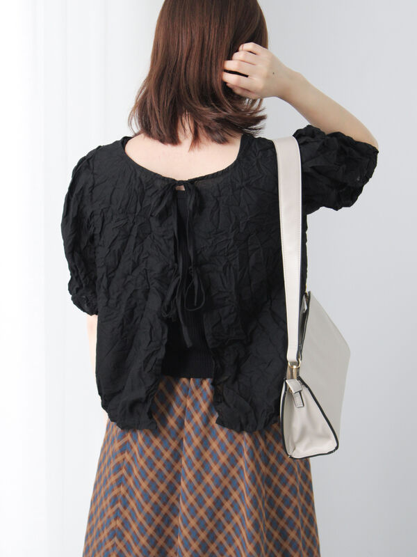 SHE Tokyo Vera dot ドット　ブラウス　ブラック SHE Tokyo Vera dot ドットブラウスブラック