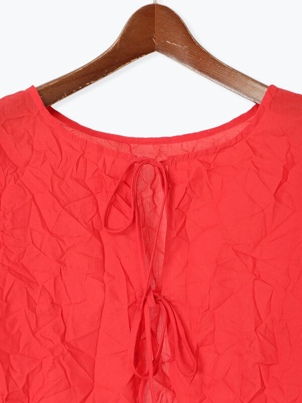 ちゃー セール】 バイカラーシアートップス（オフホワイト