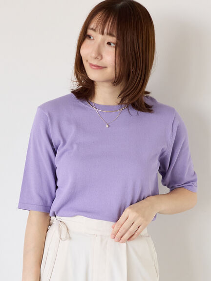 ESTNATION - ESSENTIEL ANTWERP パープルニットセーター ピンク　未使用 ESTNATION - ESSENTIEL ANTWERP パープルニットセーター ピンク