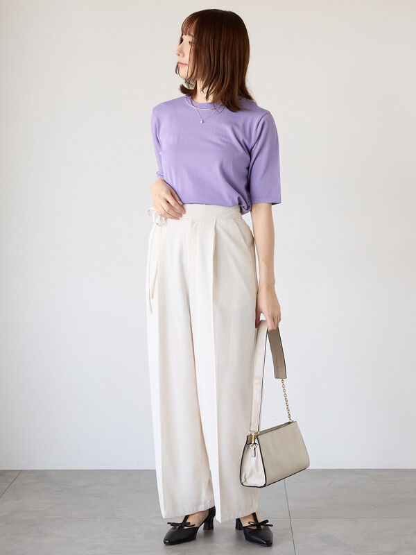 セール】 【抗菌防臭】ハーフスリーブニット（チャコールグレー