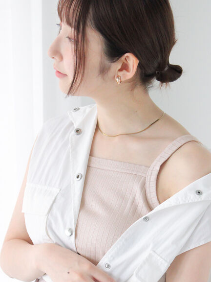 コトリワークス　キャミソール　オフホワイト　プリスティン　冷えとり　天然素材 極薄ウールの「ブラキャミソール」(カシュクール) (アンダー伸縮