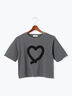ハートフリル刺繍Tシャツ（オフホワイト/グレー/ブラック）｜Te chichi TERRASSE（テチチ テラス）通販
