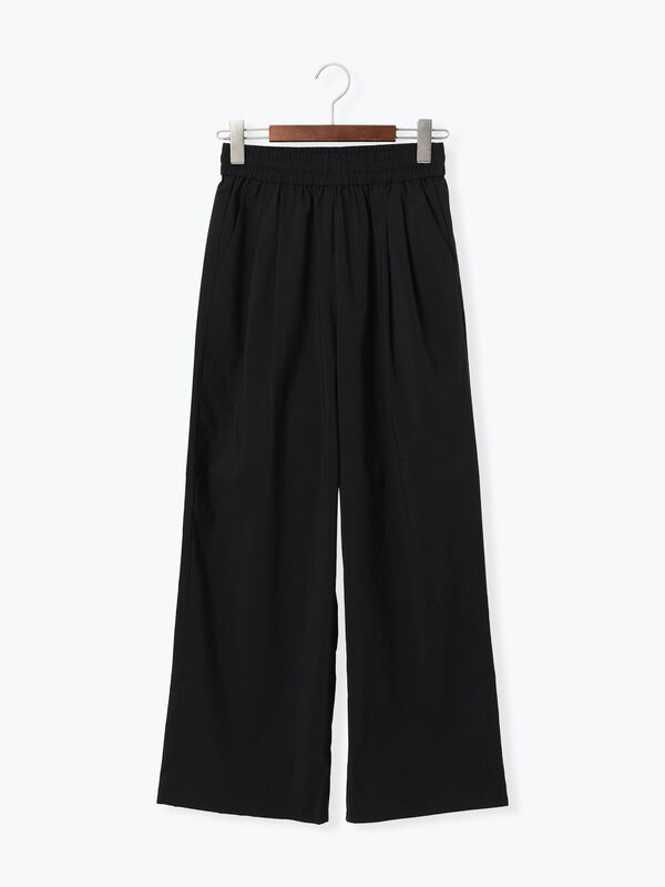 セール】 麻調タック入りイージーパンツ（ブラック/ベージュ/ブラウン