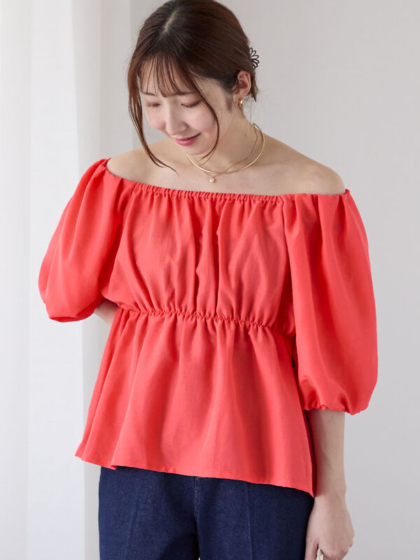 アトリエgg du Cafe ブラウス 2WAYシアブラウス