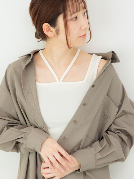 【接触冷感】ホルターネックタンクトップ（オフホワイト/ブラック/キナリ）｜Te chichi TERRASSE（テチチ テラス）通販