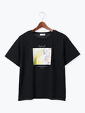 フラワー転写プリントTシャツ（ブラック）｜Te chichi TERRASSE（テチチ テラス）通販