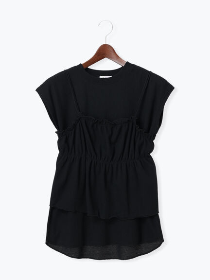ワッフルビスチェセットTシャツ（オフホワイト/ブラック/オレンジ）｜Te chichi TERRASSE（テチチ テラス）通販