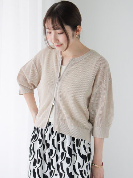 極美品　24SS ISSUETHINGS Type40b カーディガン　ベージュ ZU05H501DP10X7C-19_1.jpg