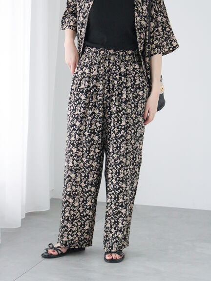 DT♪ 1NOBILE リネン混紡パンツ 多色展開 関税込 セール】 リネン混イージーパンツ（チャコールグレー/ブラック
