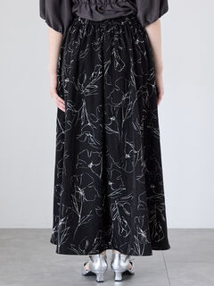 セール】 【選べる着丈】無地/柄アソートギャザースカート（オフ