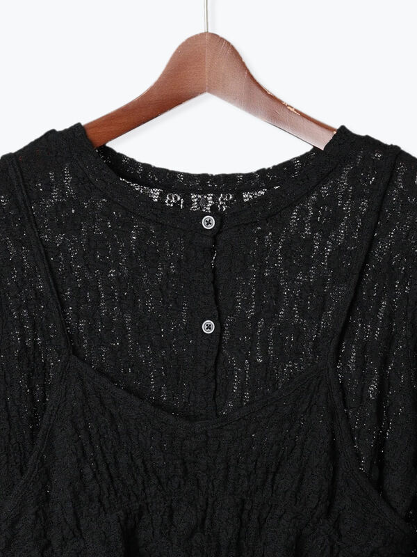 激レア！希少！d.i.a. 黒 レース付きビスチェ セール】 ビスチェ付きカットレーストップス（オフホワイト/ブラック