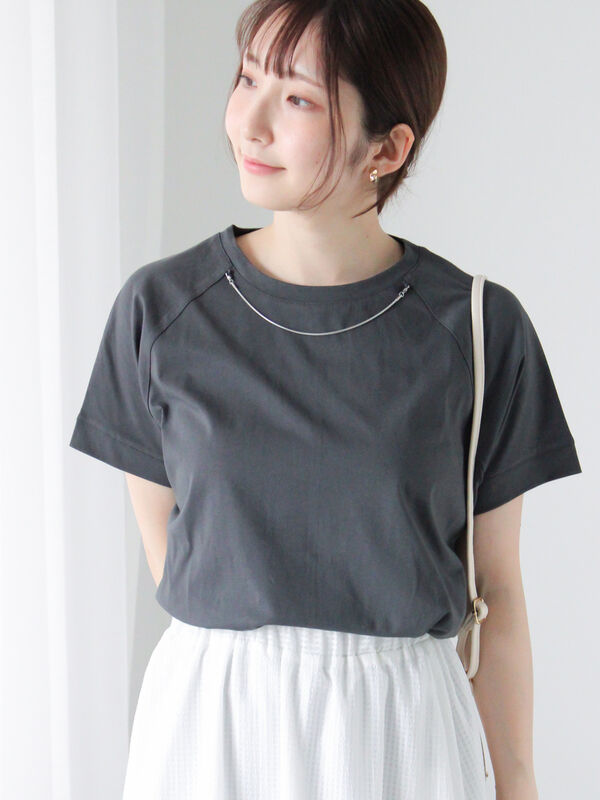 ネックレス付きTシャツ（オフホワイト/グレー/チャコールグレー）｜Te chichi TERRASSE（テチチ テラス）通販