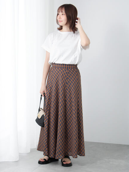 ハートモチーフホットフィットTシャツ（オフホワイト/ブラック/ブラウン）｜Te chichi TERRASSE（テチチ テラス）通販