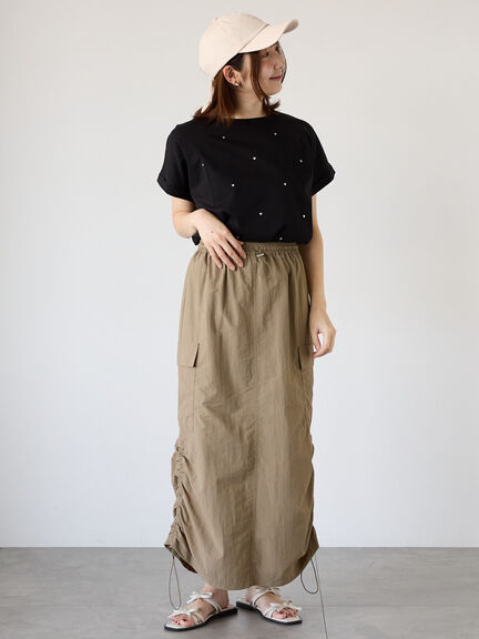 ハートモチーフホットフィットTシャツ（オフホワイト/ブラック/ブラウン）｜Te chichi TERRASSE（テチチ テラス）通販