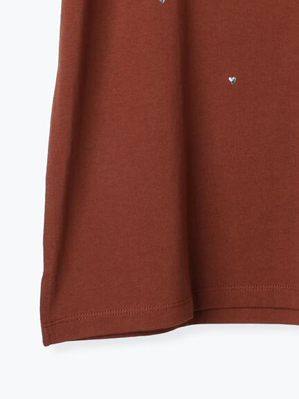 ハートモチーフホットフィットTシャツ（オフホワイト/ブラック/ブラウン）｜Te chichi TERRASSE（テチチ テラス）通販