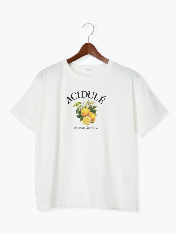 フルーツモチーフ柄Tシャツ（オフホワイト）｜Te chichi TERRASSE（テチチ テラス）通販