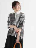 マルチボーダーラガーシャツ《2025autumn catalog item》（チャコールグレー）｜Te chichi TERRASSE（テチチ テラス）通販