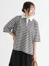 マルチボーダーラガーシャツ《2025autumn catalog item》（チャコールグレー/モカ/ネイビー）｜Te chichi TERRASSE（テチチ テラス）通販