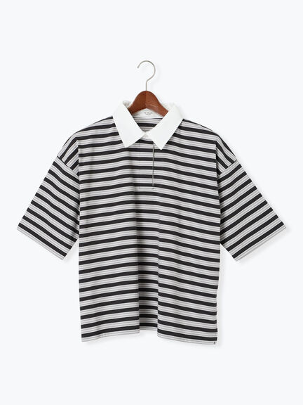 マルチボーダーラガーシャツ《2025autumn catalog item》（チャコールグレー/モカ/ネイビー）｜Te chichi TERRASSE（テチチ テラス）通販