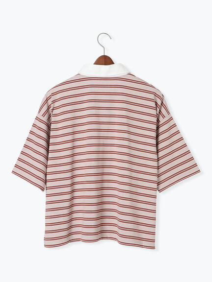 マルチボーダーラガーシャツ《2025autumn catalog item》（チャコールグレー/モカ/ネイビー）｜Te chichi TERRASSE（テチチ テラス）通販