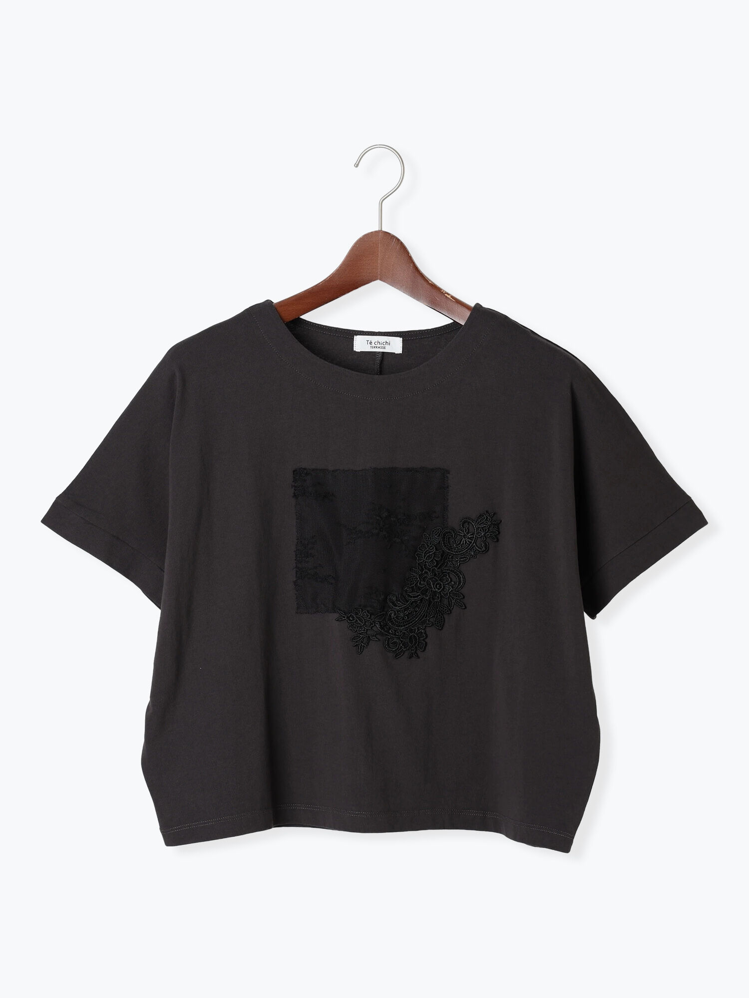 セール】 モチーフレースTシャツ（オフホワイト