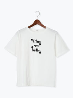 フラワーモチーフTシャツ フラワーモチーフバックプリントTシャツ