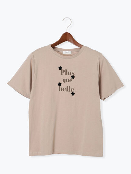フラワーモチーフプリントTシャツ（オフホワイト/ブラック/モカ）｜Te chichi TERRASSE（テチチ テラス）通販