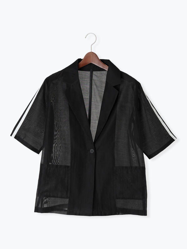 セール】 ライン入りシアージャケット（グレー/ブラック/カーキ